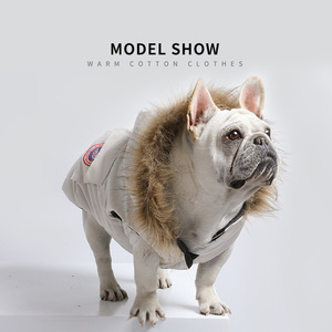 Chaqueta cálida de invierno para mascotas para perros medianos y grandes, abrigo de nieve para exteriores para Bulldog francés y Chihuahua, chaleco y ropa de poliéster acolchado - Product Image 2