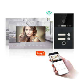 Tuya WiFi Video Door Phone <span class=keywords><strong>Intercom</strong></span> Chuông Cửa Thông Minh Cho 1/2/3/4 Đa Căn Hộ Cảm Biến Vân Tay Và Hiệu Ứng Gương - Product Image 4