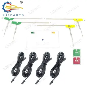 Dos antenas amarillas de dos películas verdes y conector HF201 de alta ganancia, antena de TV ISDBs, cable para coche japonés