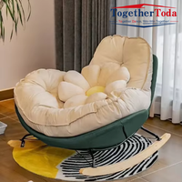 Fauteuil à bascule confortable et élégant, rembourré, stable, relaxant, pour la lecture, la sieste, la détente, les loisirs