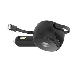 Car Charger 60W Retractable Cable <b>USB</b> <b>Type</b> <b>C</b> Fast Charging One To Three Cigarette Lighter <b>Adapter</b> - Product Image 1