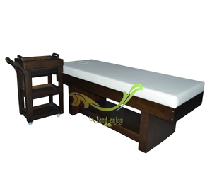 Letto portatile elettrico bianco di massaggio per il viso di terapia delle ciglia stile moderno con legno in pelle di ferro modello 066-1