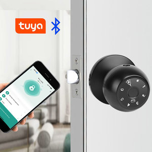 Kunci Pintar Berkualitas Tinggi dengan Aplikasi Tuya, Buka Kunci dengan Sidik Jari, Kata Sandi, dan <span class=keywords><strong>Digital</strong></span> untuk Pintu Kayu - Product Image 1