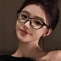 Nouvelles lunettes de myopie européennes et américaines, style papillon sexy, monture complète œil de chat, anti-lumière bleue, unisexe, monture noire tendance