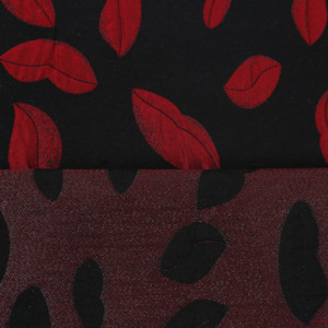 Tissu jacquard brodé 3D de style français, motif lèvres, pour robe, vêtement ou sac - Product Image 3