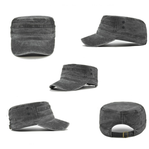 Bán Buôn Anh Retro <span class=keywords><strong>Flat</strong></span> <span class=keywords><strong>Top</strong></span> Gorras Rửa Bông Mũ Bóng Chày Tùy Chỉnh Cổ Điển Thêu Vá Mens Hat - Product Image 3