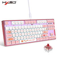 Redwingy L600 87 Key Mechanical Keyboard Hot Sublimation Key Cap Hot-swap Ergonomic 20 LED Lighting Wired Keyboard for Computer