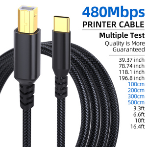 <span class=keywords><strong>Cable</strong></span> de Impresora USB C <span class=keywords><strong>a</strong></span> USB B de Alta Velocidad Premium, 480 Mbps, <span class=keywords><strong>Cable</strong></span> Trenzado de Nailon Tipo C <span class=keywords><strong>a</strong></span> USB B 2.0 para HP, <span class=keywords><strong>Canon</strong></span>, Epson - Product Image 1