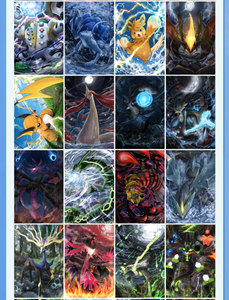 Zhenxinzhen <span class=keywords><strong>Studio</strong></span> Pokemoned Raster hojas para colorear TCG CCG Poke Mons bestia mítica Raster gradiente colección tarjetas niños regalos - Product Image 4