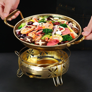 Khay đựng thức ăn bằng thép không gỉ kiểu Tây Ban Nha, kiểu dáng búa, dùng cho lẩu, hải sản, nồi khô, mì ramen, chiên, paella - Product Image 4