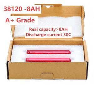 แบตเตอรี่ลิเธียมไอรอนฟอสเฟต LiFePO4 ทรงกระบอกแบบชาร์จได้ รุ่น 38120 ความจุ 8Ah 3.2V 15C 30C  3000 รอบการใช้งาน สำหรับของเล่น - Product Image 2