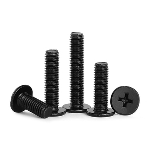 Vis à tête plate TRB noires en acier inoxydable 304 M1.6 M2 M3 M4 M6 à tête fine Phillips - Product Image 1