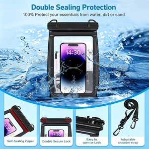 Custodia Impermeabile Grande in PVC per <span class=keywords><strong>iPhone</strong></span> / Design Galleggiante per Spiaggia/Kayak con Protezione IPX8 - Product Image 4