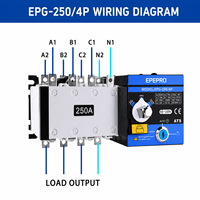 Saklar Transfer Otomatis EPEPRO 160A 250A 400A 630A 800A 4P Saklar Transfer Daya Ganda untuk Generator dan Daya Utilitas