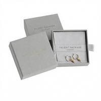 Ensemble d'emballages de bijoux chic faits à la main avec logo personnalisé, boîte cadeau tiroir et pochette en velours à bouton, rangement haut de gamme pour boucles d'oreilles et bagues