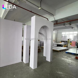 LEDA Customized Wedding Decor <b>Backdrop</b> Pvc Square Arch Event Stage Decorations Large <b>Backdrop</b> For Party Decoration - Product Image 2