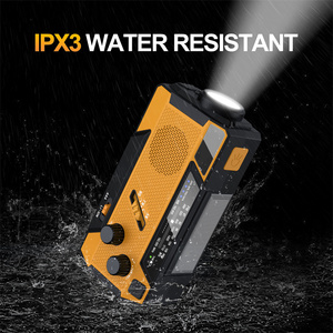 <span class=keywords><strong>Radio</strong></span> meteorológica de emergencia solar portátil con manivela, batería de 4000 mAh, doble salida USB, <span class=keywords><strong>radio</strong></span> de supervivencia - Product Image 4
