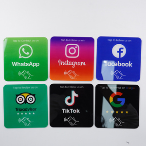 Autocollant Google Review NFC en Acrylique 100 mm en Stock, Plaques Acryliques NFC pour Réseaux Sociaux et Entreprises - Product Image 5