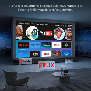 Projecteur Android Smart 4K Full HD avec <span class=keywords><strong>WiFi</strong></span> 350 ANSI Projecteur pour salle de réunion Home Cinéma et camping en plein air - Product Image 2