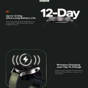 สมาร์ทวอทช์ Infinix XWATCH N4 Pro หน้าจอ AMOLED แบบสัมผัส ตัวเรือนสแตนเลส สายซิลิโคน พร้อมผู้ช่วยเสียง AI และ GPS - Product Image 5