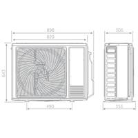 Uzman Siyah Wifi 7000+7000+9000+9000+12000 Btu R32 A++ 5U90S2SS5FA Penta Split Klima Wi-Fi 5-split R3