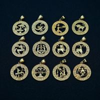 Pendentif Astrologie Horoscope, Bijou Porte-Bonheur, Collier Signe Astrologique Scorpion, Acier Inoxydable, Collier 12 Constellations