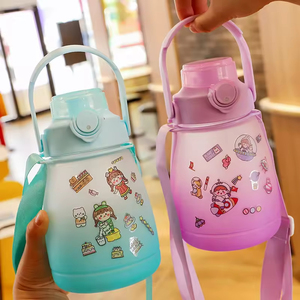 Nouvelle tasse en plastique pour étudiants, idéale pour l'été, avec paille et couvercle, 40 oz, pour enfants - Product Image 4