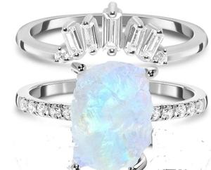 925 <b>Silver</b> <b>Emerald</b> Cut Diamond Engagement <b>Ring</b> Prong Setting Classic Women's Fine Jewelry - Product Image 2