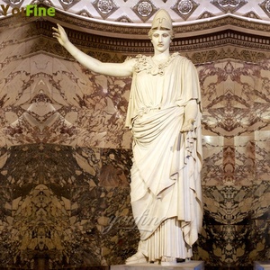 Estatua de <span class=keywords><strong>Atenea</strong></span> de Tamaño Real Tallada a Mano en Mármol Blanco Natural, <span class=keywords><strong>Escultura</strong></span> Clásica de la <span class=keywords><strong>Diosa</strong></span> Griega Minerva para Jardín y Exteriores - Product Image 2