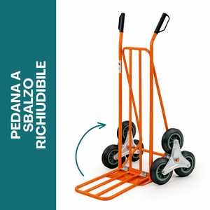 Chariot monte-escalier à 3 roues, capacité de charge 250 kg, plateforme avec cadre, usage hospitalier - Product Image 4