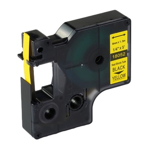 Nastro per <span class=keywords><strong>Etichette</strong></span> Compatibile <span class=keywords><strong>Dymo</strong></span> 18052, 6mm, per Tubi Termorestringenti, Nero su Giallo, per Stampante Rhino 5200 - Product Image 3