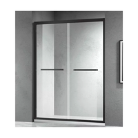 Porte coulissante en verre trempé Baide pour salle de bain, avec poignée, pour douche, sauna, hammam, cabine de douche intérieure