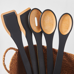 Thân thiện với môi sợi gỗ rãnh thìa thìa thìa đồ dùng nhà bếp đồ dùng công cụ nấu ăn - Product Image 2
