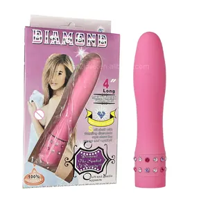 Penjualan laris Vibrator peluru dekorasi berlian wanita Mini portabel mainan seks Vibrator masturbasi Vagina multiwarna