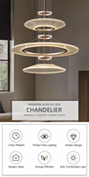Lustre LED moderne à plusieurs niveaux, luminaire suspendu artistique contemporain pour hall d'hôtel, villa, escalier, décoration de salon