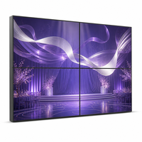 Mur vidéo LCD 65 pouces avec cadre de 1,8 mm, système de raccordement 2x2 4x4, panneau LED IPS HD, luminosité 700 cd/m² pour salles de bal d'hôtel et événements