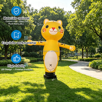 Danseur gonflable publicitaire personnalisé en forme de tigre de dessin animé pour événements promotionnels et publicité commerciale en extérieur