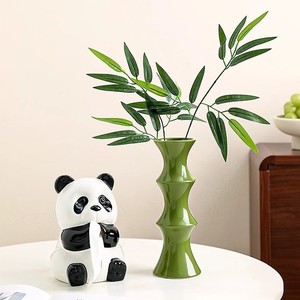 Vase en céramique de bambou vert, grande taille, nouveau style chinois, décoration d'intérieur - Product Image 4