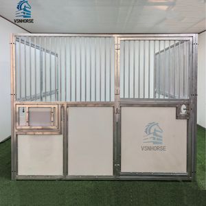 Écurie de chevaux préfabriquée mobile en acier galvanisé à chaud pour l'extérieur, écurie temporaire pour chevaux en HDPE avec toit en PVC - Product Image 4