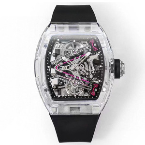 La montre automatique mécanique de luxe pour homme 3802 de qualité supérieure avec boîtier en cristal en forme de barillet se vend bien - Product Image 1
