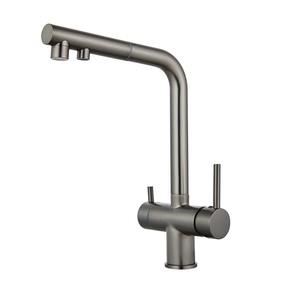 Grifo de Cocina Monomando Moderno Extraíble con Activación Tipo Llave, Válvula Cerámica, Montaje en Encimera, Rociador de Agua Fría/Caliente - Product Image 3