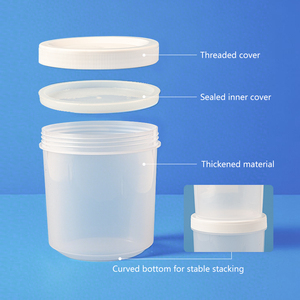 Nhà máy trực tiếp thấp moq biểu tượng tùy chỉnh 1000ml 1L trắng rõ ràng PP nhựa <span class=keywords><strong>Jar</strong></span> - Product Image 2