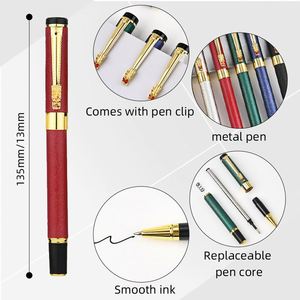 Stylo plume en métal pour calligraphie, 0,5 mm, cartouches d'encre remplaçables, logo personnalisable, emballage en vrac pour étudiants - Product Image 2