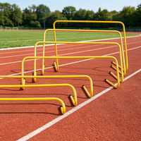 Haies d'agilité mobiles en PVC durables de niveau professionnel de 80 cm de large, ensemble de haies réglables pour l'entraînement de vitesse, équipement d'entraînement de football