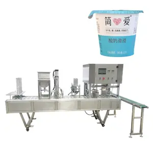 pre cut lid BG-4 automatic liquid paste yogurt filing sealing machine cup packing machine