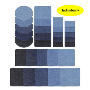 Patchs thermocollants en jean vendus à l'unité pour la réparation et la réparation de vêtements, patchs en tissu adhésifs multi-formes et multi-couleurs pour la réparation de jeans - Product Image 1