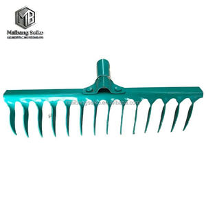 Râteau à aiguilles <span class=keywords><strong>de</strong></span> <span class=keywords><strong>pin</strong></span> 22 dents, orange et vert, pour désherbage moderne, mini-désherbeur électrique, râteau à feu 12 dents pour bassin, lac, barrage - Product Image 2