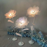 Accessoires de mariage, fleurs en fil lumineux, forêt de fleurs, éclairage de route, écran de fond en pétales, fleurs artificielles lumineuses pour mariage