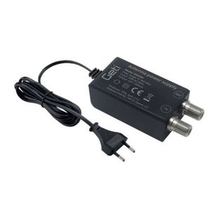 Fuente de alimentación para antena de TV 12V 300mA con conectores de doble salida para uso en interiores y exteriores - Product Image 1