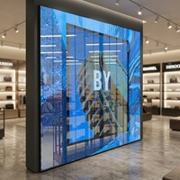 Écran LED transparent d'intérieur P3.91, panneau d'affichage LED haute transparence pour vitrine de magasin et centre commercial